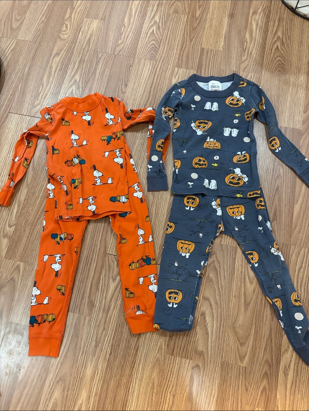 Kids' Hanna AndersonHalloween Snoopy Pajama Sets - Orange and Gray 100% organic